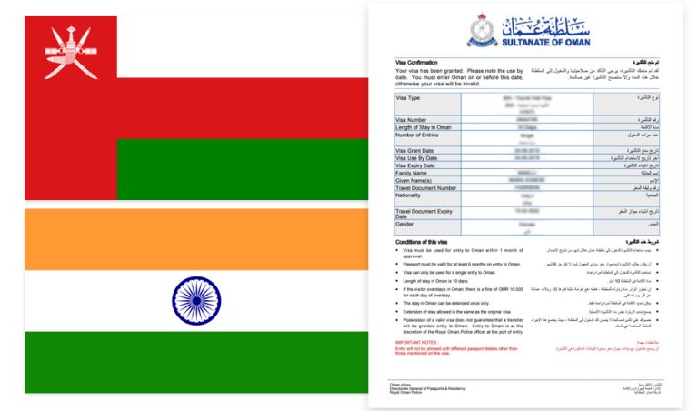 oman visa for india